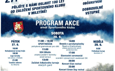 Oslavy 100 let SK Miletín