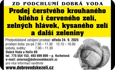 Prodej krouhaného zelí