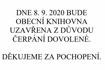 Uzavření obecní knihovny