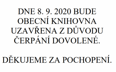Uzavření obecní knihovny