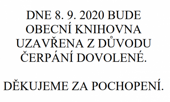 Uzavření obecní knihovny