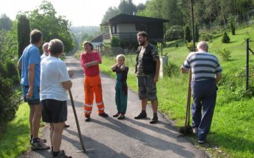 Oprava silnice v Brodku