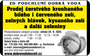 Prodej krouhaného zelí Prodej krouhaného zelí