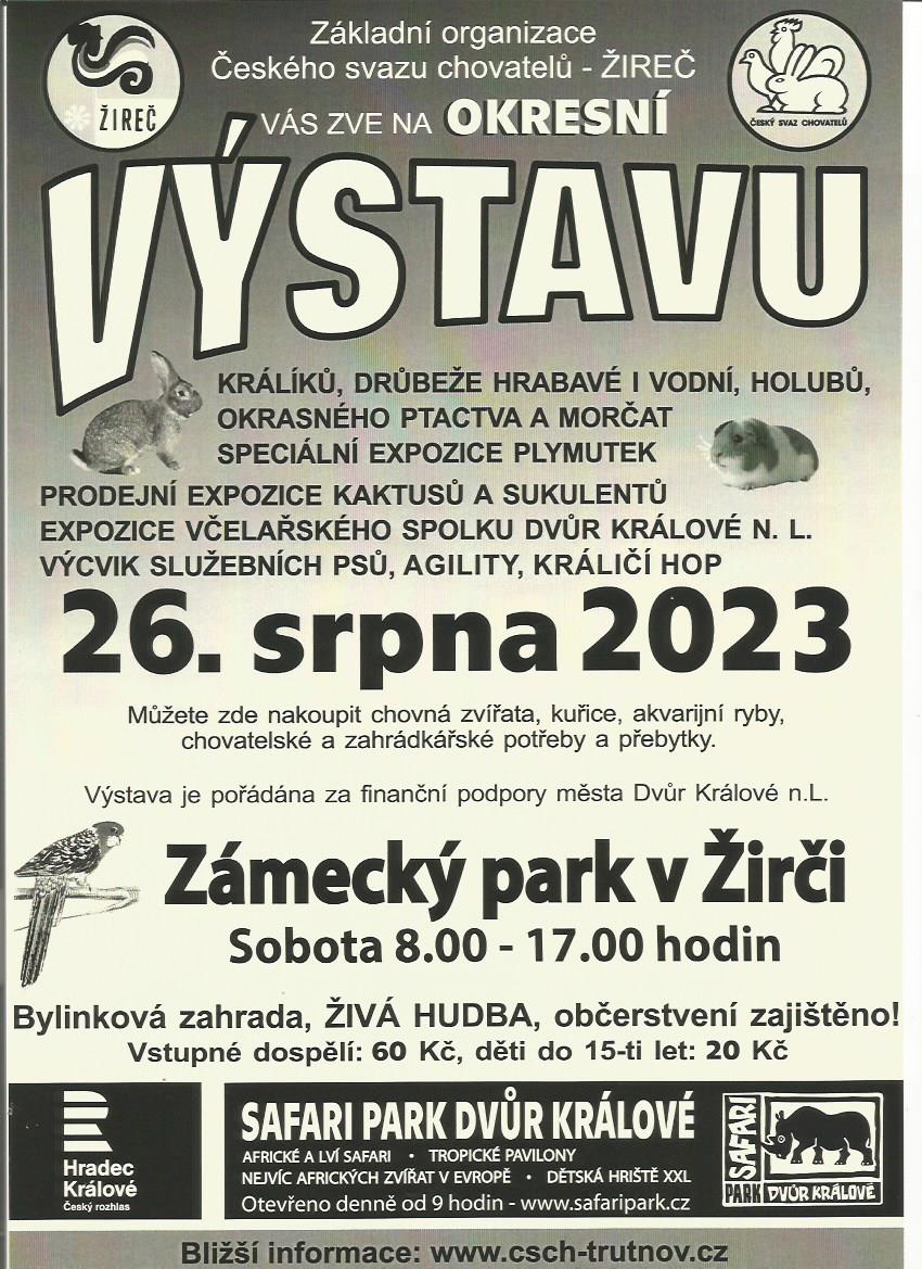 2023-06-20 Plakát okr. výstava Žireč 2023